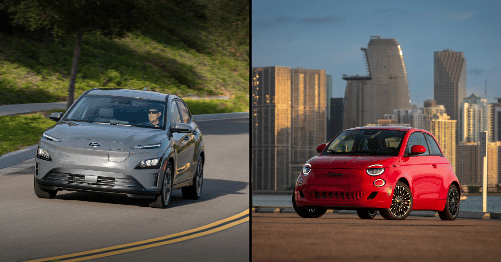 Compact EVs Taking Over City Streets - Hyundai Kona Electric and Fiat 500e
